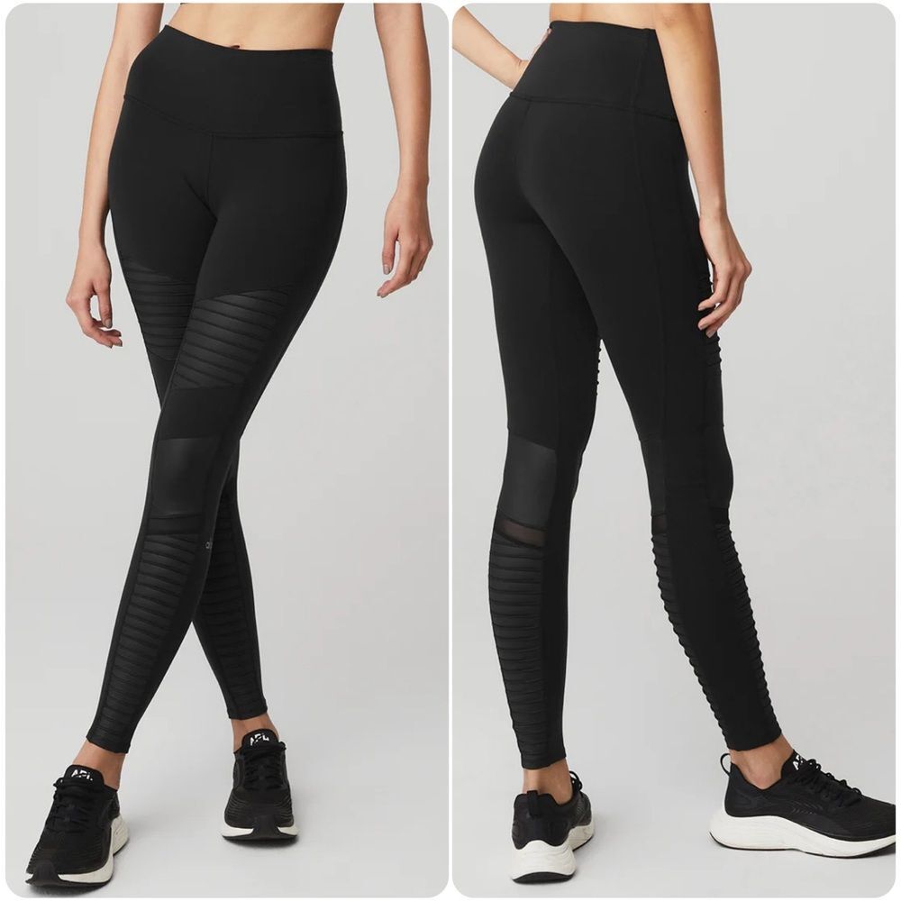 ALO Yoga High-Waist Moto Legging in Black | Small